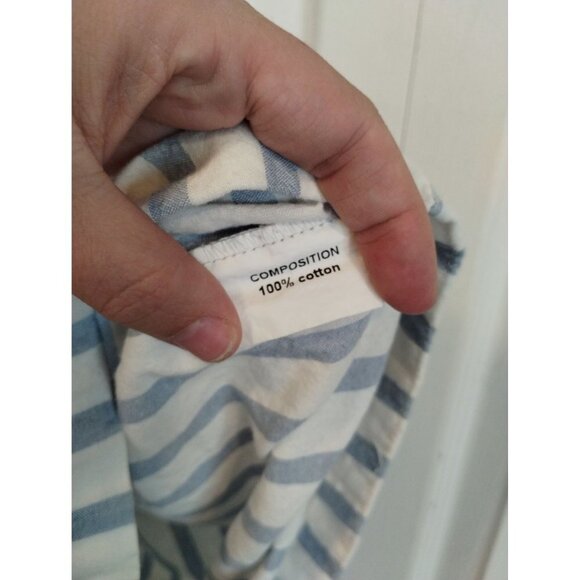 Journey-Five blue and white stripe chambray dress with pockets - Picture 7 of 10